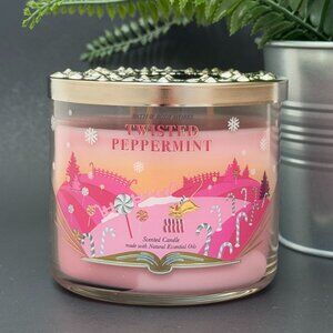 BBW Twisted Peppermint Bath & Body Works 3 Wick Candle